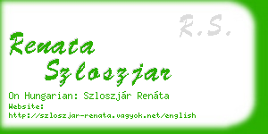 renata szloszjar business card