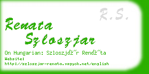 renata szloszjar business card